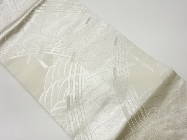 リサイクル　橋に波模様織出し名古屋帯